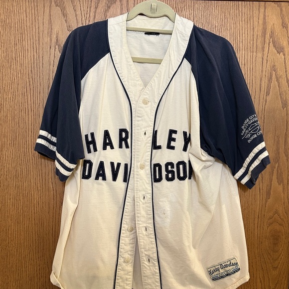 Harley-Davidson Men's Black and White Jersey - Picture 1 of 5